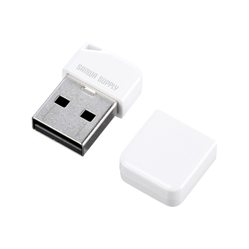 【クリックでお店のこの商品のページへ】USBメモリ8GB(USB2.0・超小型・ホワイト) UFD-P8GW