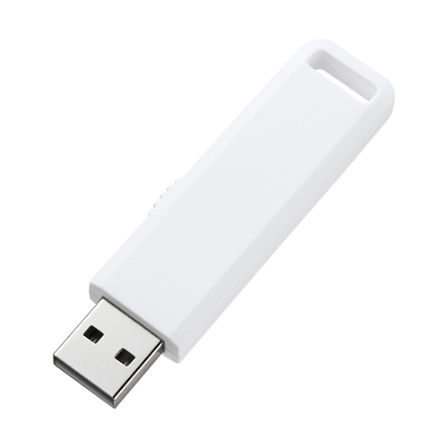 【クリックでお店のこの商品のページへ】USBメモリ(8GB・ホワイト) UFD-SL8GW