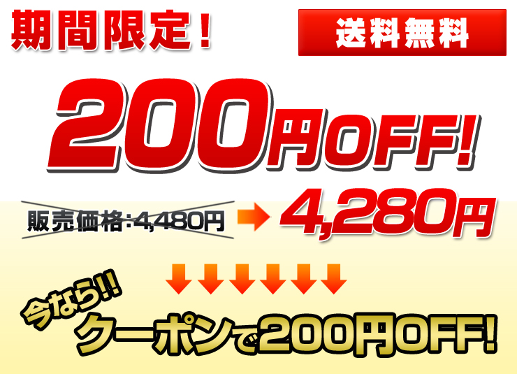 ���Ԍ���200�~OFF�I4,280�~