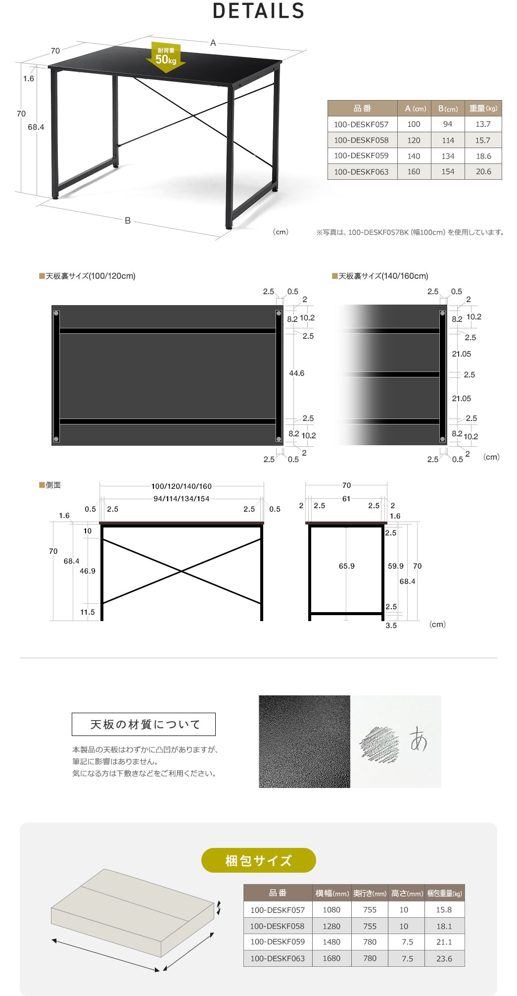 DETAILSF140cm~s70cm~70kgAdʂ18.6kgőω׏d50kgłB{i̓V͂킸ɓʉ܂AMLɉe͂܂BCɂȂ͉~ȂǂpB