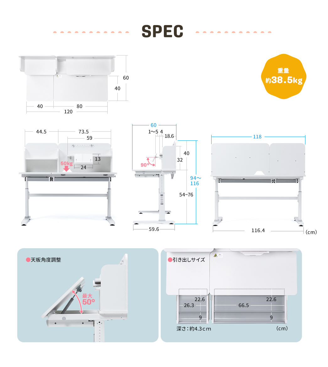 SPEC dʖ38.5kg