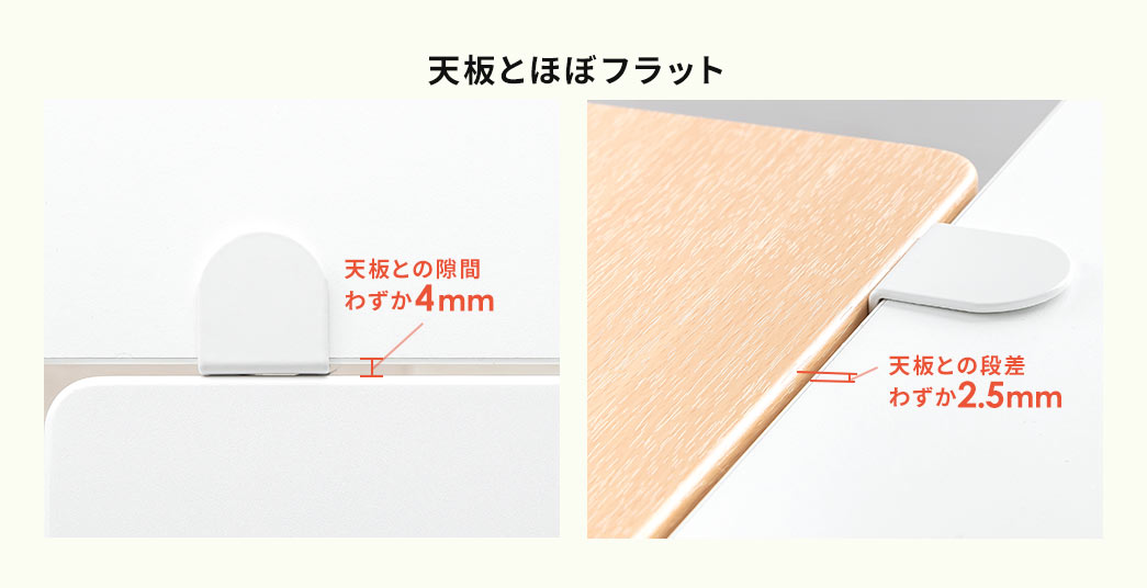 �V�Ƃ̌��Ԃ킸��4mm�A�V�Ƃ̒i���͂킸��2.5mm�ŁA�V�Ƃقڃt���b�g�B