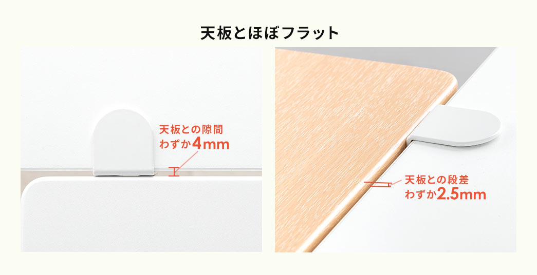 �V�Ƃ̌��Ԃ킸��4mm�A�V�Ƃ̒i���͂킸��2.5mm�ŁA�V�Ƃقڃt���b�g�B