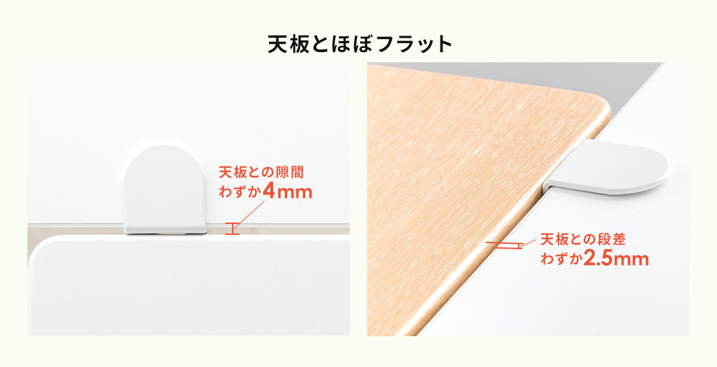 �V�Ƃ̌��Ԃ킸��4mm�A�V�Ƃ̒i���͂킸��2.5mm�ŁA�V�Ƃقڃt���b�g�B