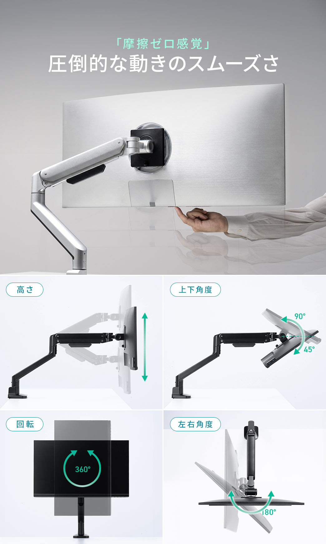 �u���C�[�����o�v���|�I�ȓ����̃X���[�Y���A�����A�㉺�p�x�A��]�A���E�p�x�Ȃǂ̒������\�ł��B