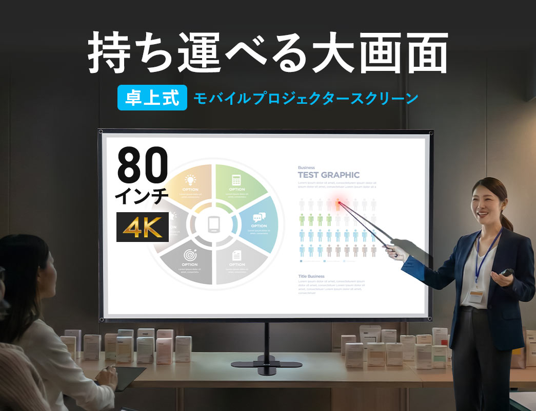 �����^�ׂ���ʁA��㎮�̃��o�C���v���W�F�N�^�[�X�N���[���B80�C���`�A4K�Ή��B