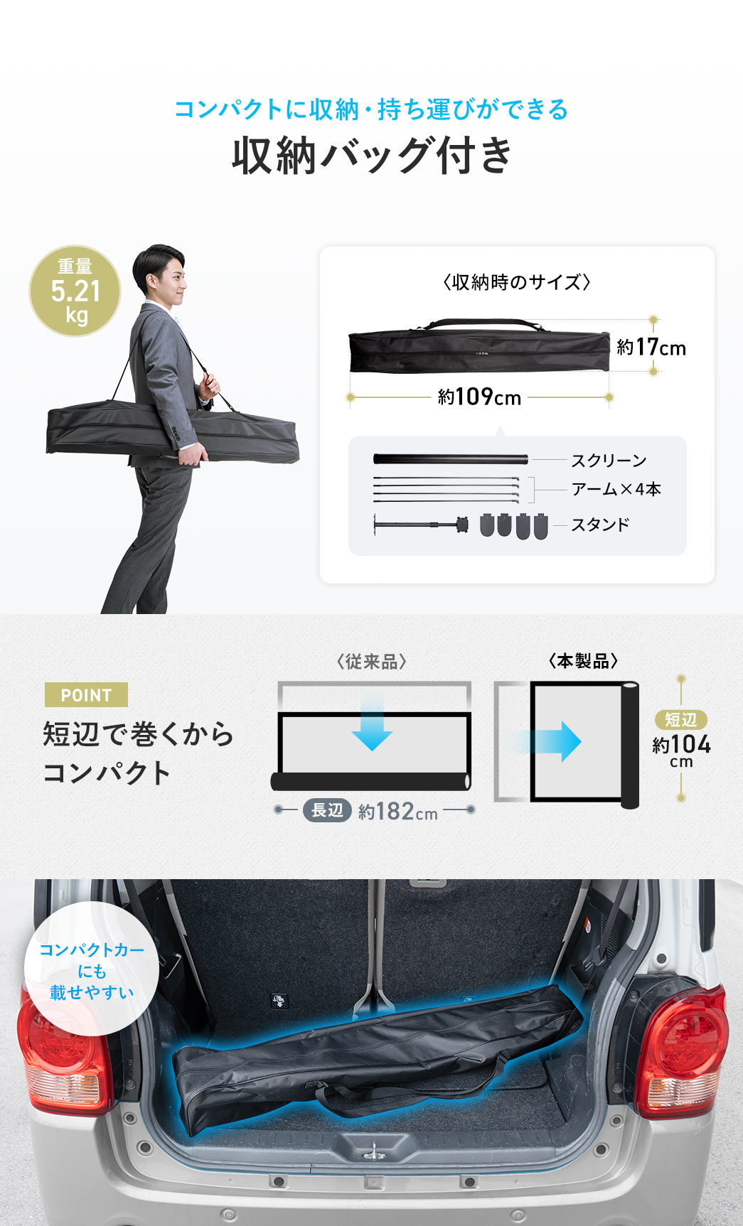 �R���p�N�g�Ɏ��[�E�����^�т��ł���A���[�o�b�O�t���BPOINT�A�Z�ӂŊ�������R���p�N�g�ŁA�y�����Ԃɏ悹���܂��B