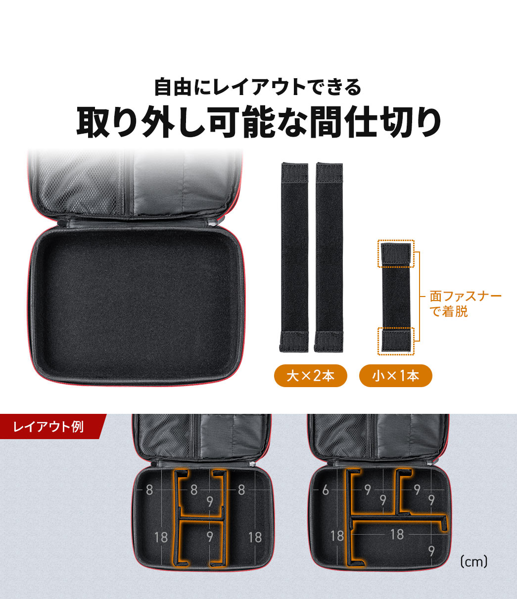 ���R�Ƀ��C�A�E�g�ł�����O���\�ȊԎd�؂���T�C�Y2�{�A���T�C�Y1�{�t�����Ă���A�ʃt�@�X�i�[�Œ��E�ł���̂Ŏ��t�����ȒP�ɂ��邱�Ƃ��ł��܂��B