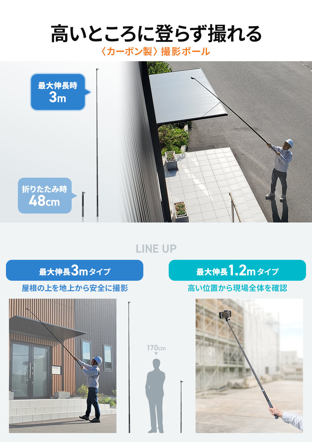 �����Ƃ���ɓo�炸�B���A�J�[�{�����B�e�|�[���B�d��332g�ōő�L��3m�̃^�C�v�ƁA�d��132g�ōő�L��1.2m�̃^�C�v��2��ނ����C���i�b�v�B�{���i�́A3m�^�C�v�ł��B