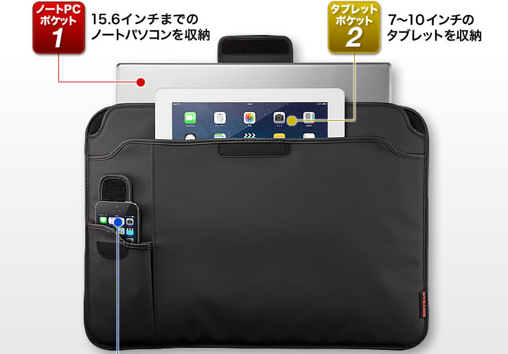 パソコンインナーケース 15 6インチ 衝撃吸収 Ipad タブレット Iphone スマホ収納対応 ワインレッド 0 In040rの販売商品 通販ならサンワダイレクト