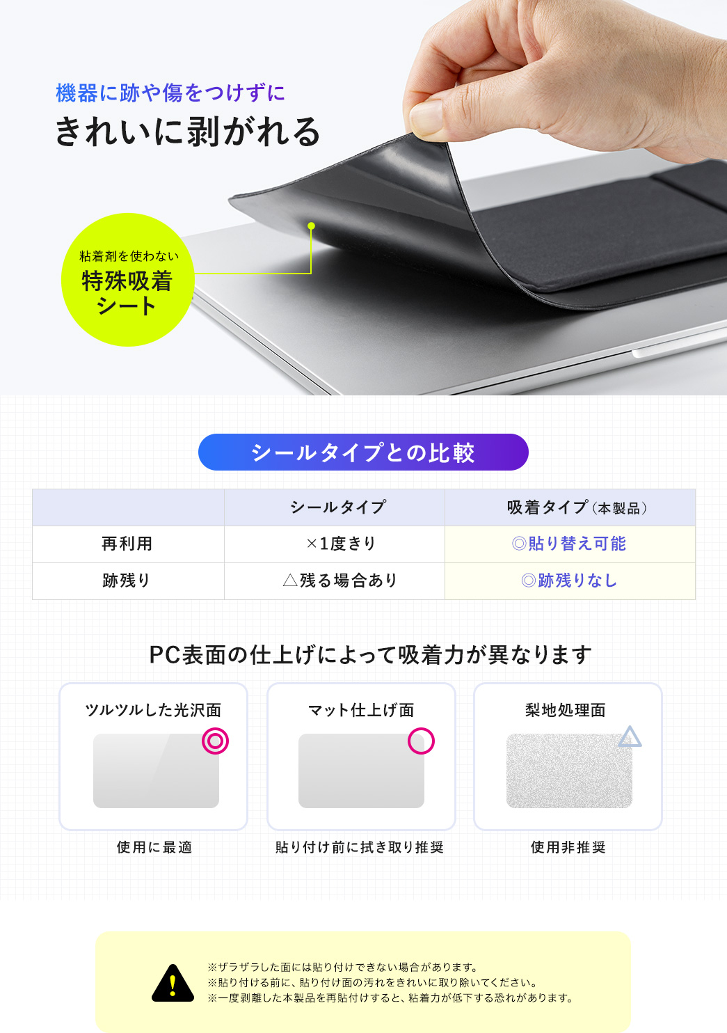 �S���܂��g��Ȃ�����z���V�[�g������@��ɐՂ⏝�������ɂ��ꂢ�ɔ������܂��BPC�\�ʂ̎d�グ�ɂ���ċz���͂����ƂȂ�{���i�̓c���c����������ʂł̎g�p�ɍœK�ł��B