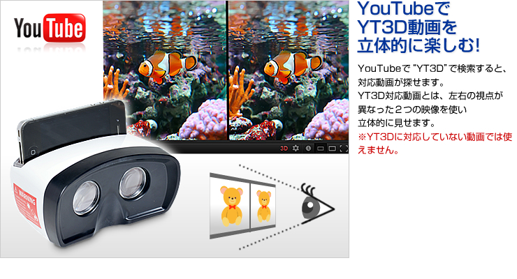 YouTubeでYT3D動画を立体的に楽しむ！