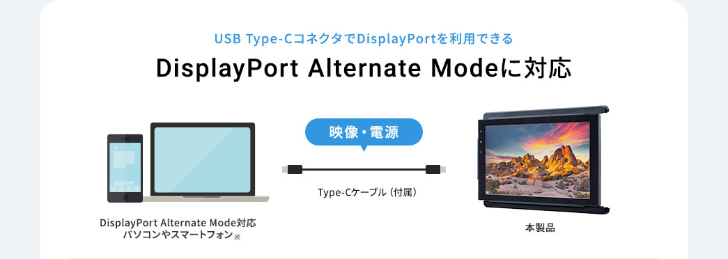USBType-CコネクタでDisplayPortを利用できる、DisplayPortAlternateModeに対応