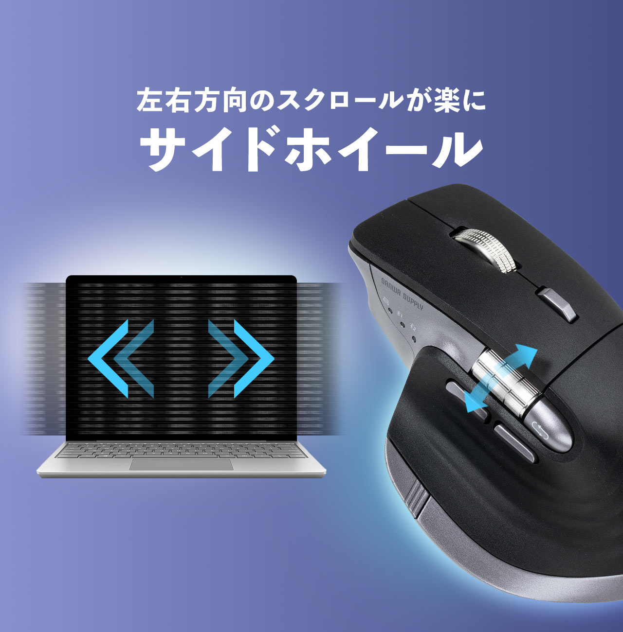 ���E�����̃X�N���[�����y�ɍs����T�C�h�z�C�[���B