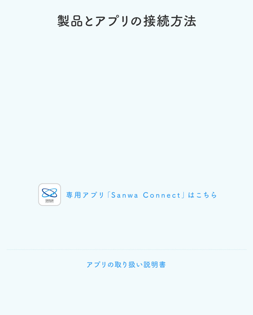 ���i�ƃA�v���̐ڑ����@�B��p�A�v���uSanwa Connect�v�͂�����B