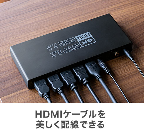 HDMIケーブルを美しく配線できる
