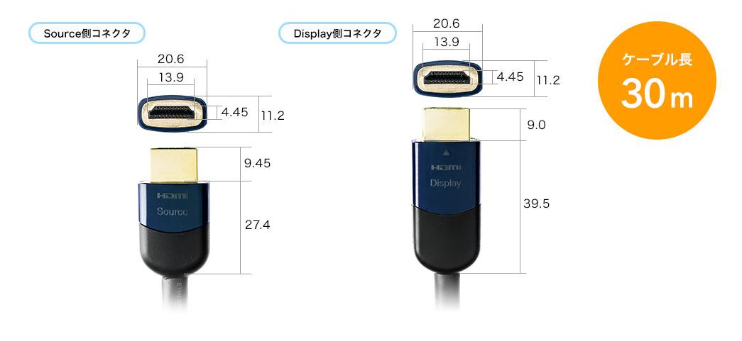 HDMIケーブル 30m（イコライザ内蔵・フルHD対応・バージョン1.4準拠品 