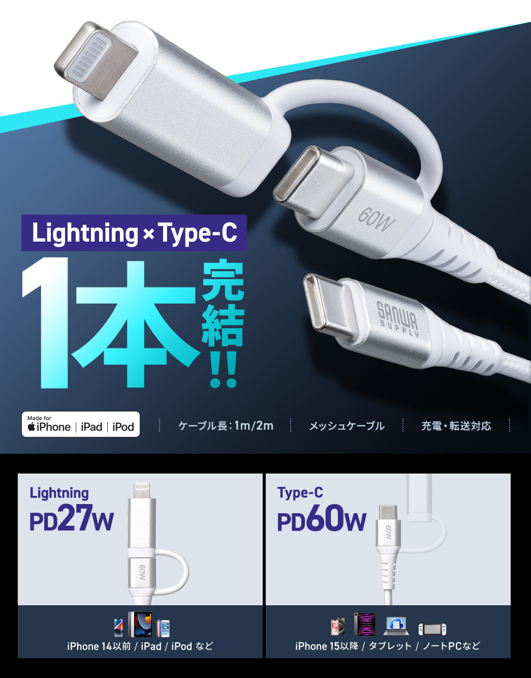 Lightning~Type-C 1{I