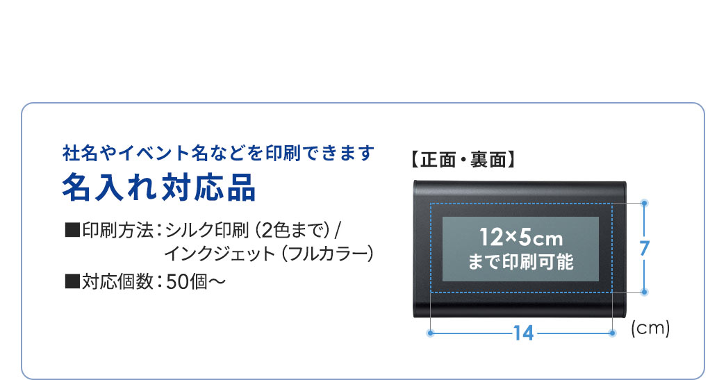 �Ж���C�x���g��������ł��閼����Ή��i�ŁA����͈͂�12�~5cm�܂ŁA�V���N����i2�F�܂Łj�E�C���N�W�F�b�g�i�t���J���[�j�ɑΉ��A50���璍���\�ł��B