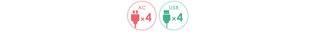 AC~4 USB~4