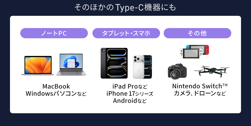 ���܂��܂�Type-C�@��ɑΉ�
