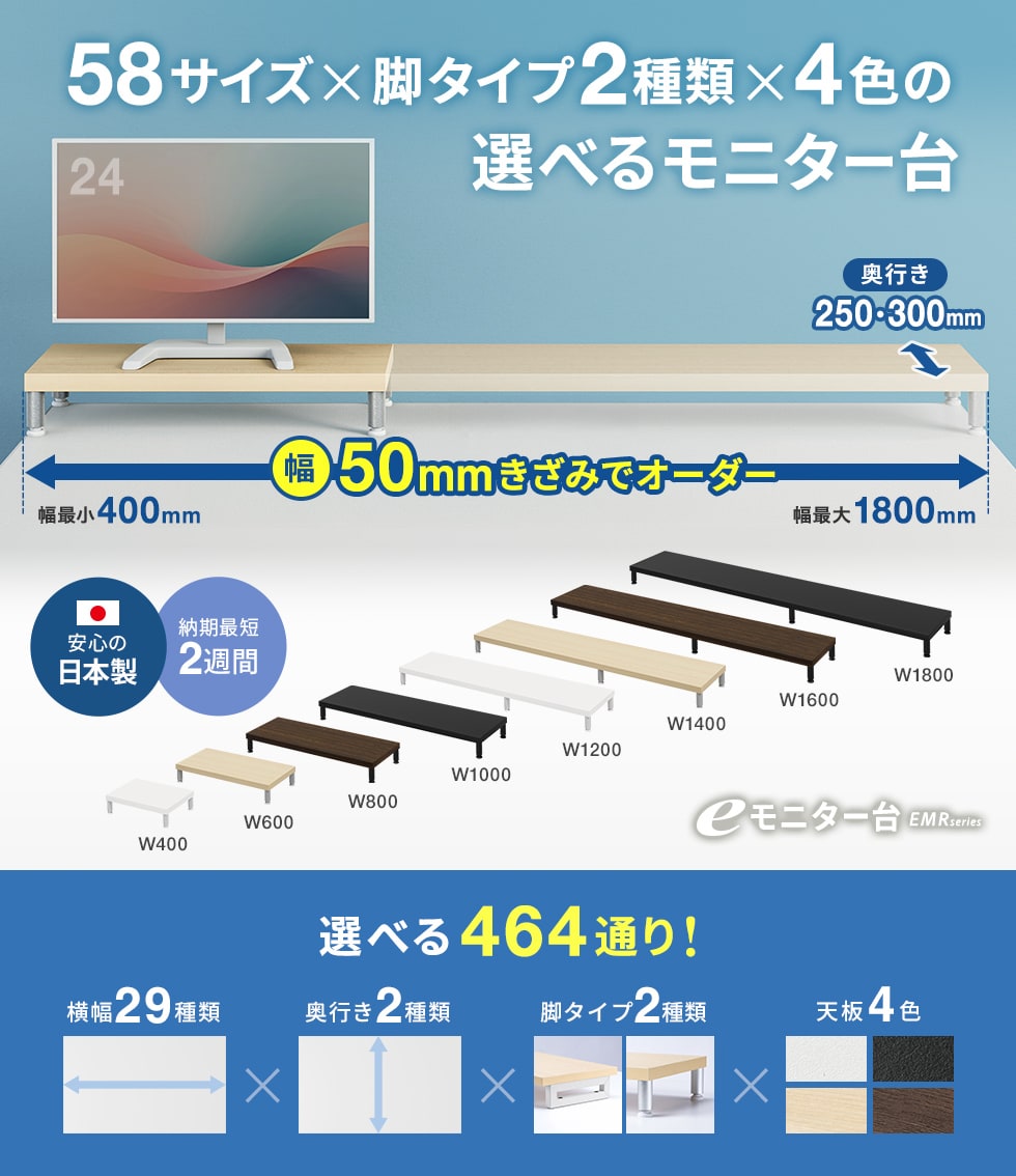 58�V���[�Y�~�r�^�C�v2��ށ~4�F�̑I�ׂ郂�j�^�[��