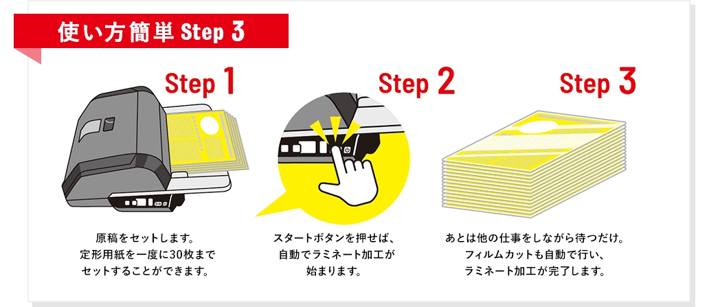 使い方簡単 Step 3