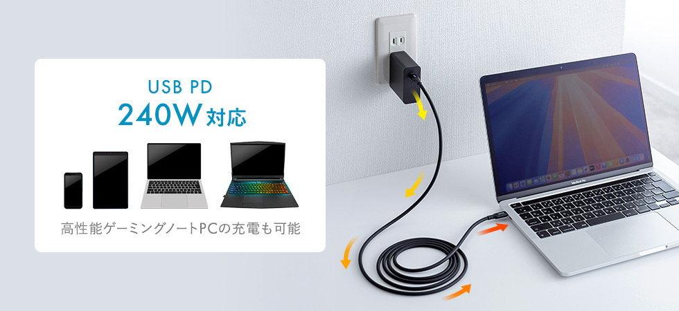 USB PD240W̋}[dAlXType-CfoCXɑΉ