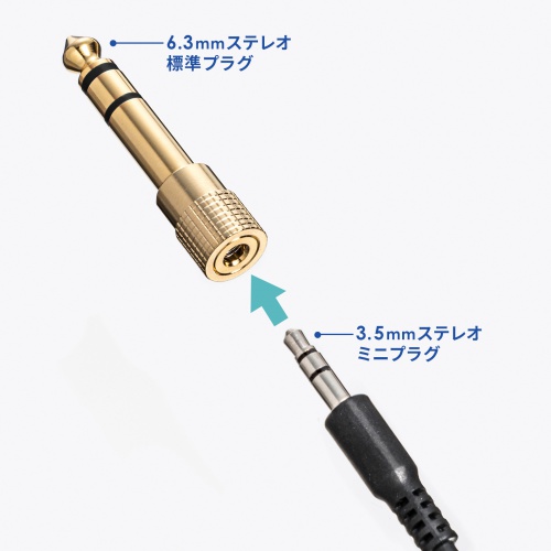 3.5mm�v���O��6.3mm�v���O�ɕϊ��ł���