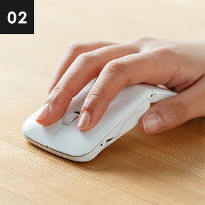 厚みわずか1.8cmの超薄型Bluetoothマウス