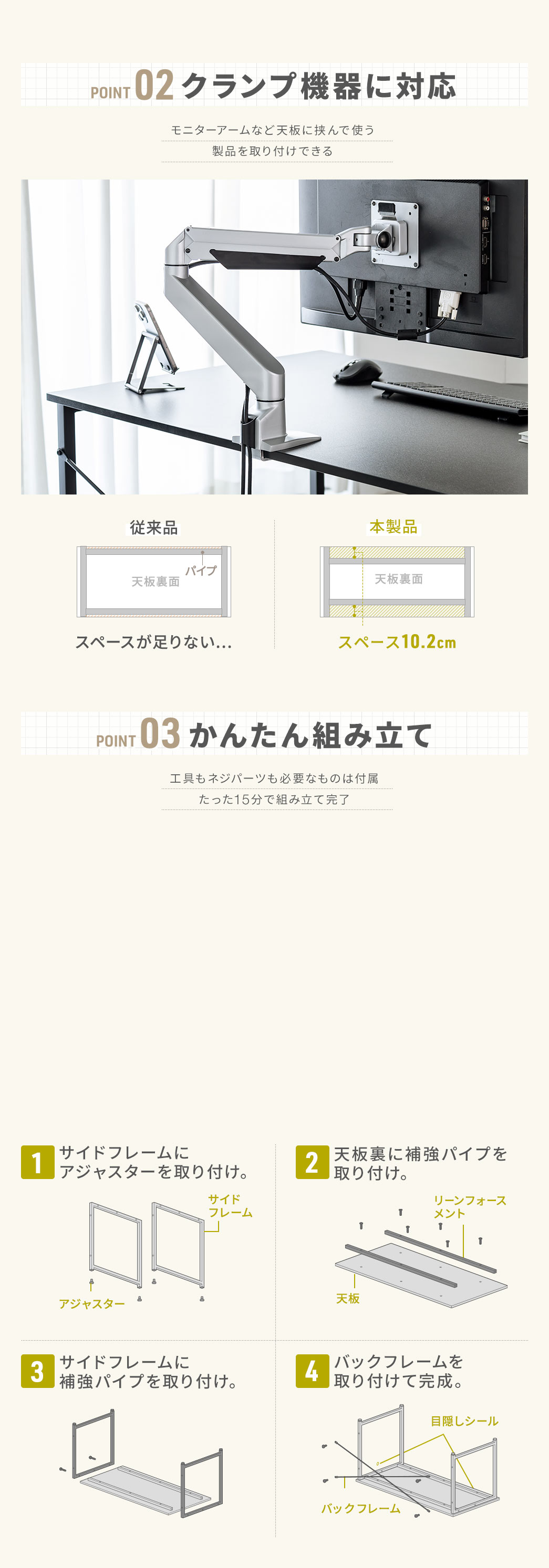 クランプ機器に対応