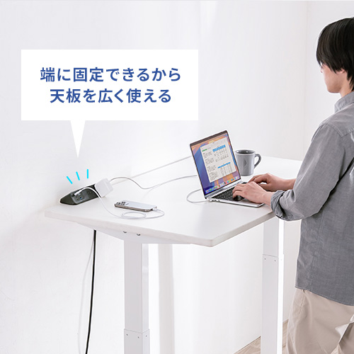 �f�X�N�T�C�h�ɋ��ނ����ŌŒ�ł���N�����v��