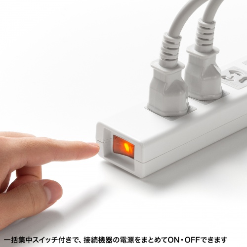 �ꊇ�W���X�C�b�`�t���ŁA�ڑ��@��̓d�����܂Ƃ߂�ON�EOFF�ł��܂�