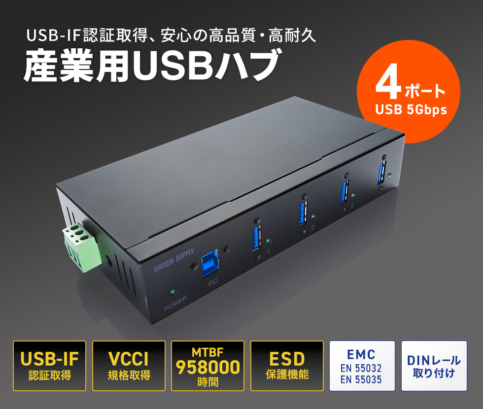 USB-IFF؎擾ϋvɗDꂽdlBDIN[ւ̐ݒuɑΉYƗpUSB 4|[gnuB