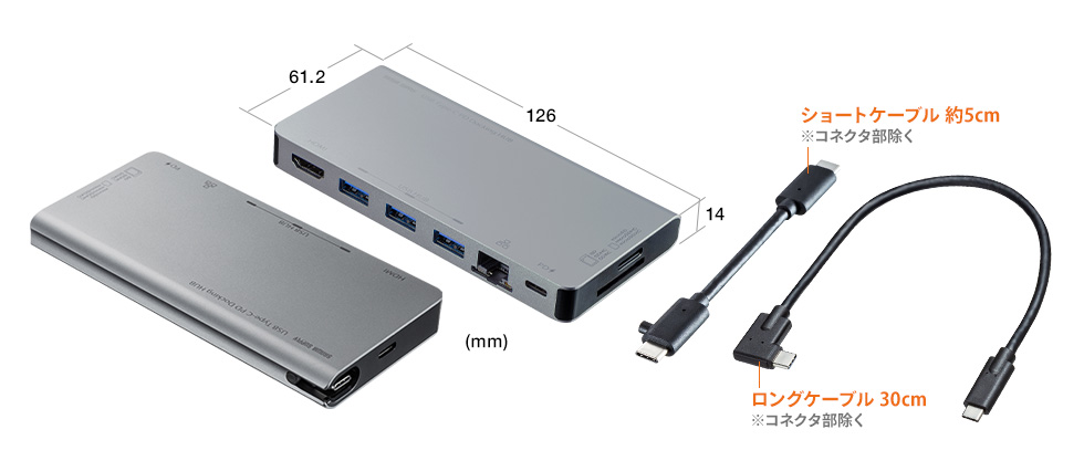 USB Type-C ドッキングハブ（HDMI・LANポート・カードリーダー搭載 