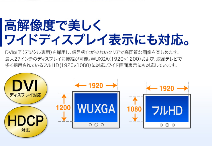 フルHD対応DVIディスプレイ分配器（2分配）VGA-DVSP2の販売商品 |通販 