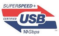 SUPERSPEED+ CERTIFIED USB 10Gbps