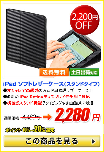 iPad �\�t�g���U�[�P�[�X�i�X�^���h�^�C�v�j