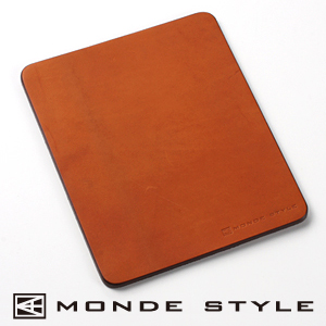 【クリックでお店のこの商品のページへ】MONDE STYLE ヌメ革マウスパッド(ブラウン) 200-MPD009BR