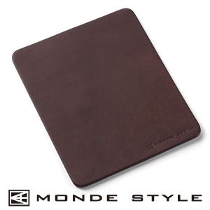 【クリックでお店のこの商品のページへ】MONDE STYLE ヌメ革マウスパッド(チョコ) 200-MPD009CH
