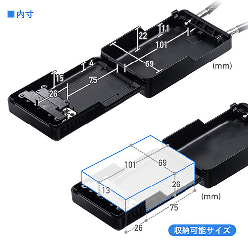 鍵収納ボックス キーボックス ダイヤル式 大型サイズ ワイヤー式 ワイヤー長cm 盗難防止 0 Sl065bkの販売商品 通販ならサンワダイレクト