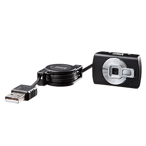 【クリックでお店のこの商品のページへ】【わけあり在庫処分】 WEBカメラ(小型USBカメラ・130万画素・一発接続・ブラック) 400-CMS005BK