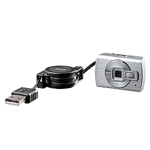 【クリックで詳細表示】【わけあり在庫処分】 WEBカメラ(小型USBカメラ・130万画素・一発接続・シルバー) 400-CMS005SV