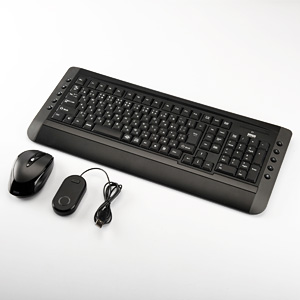 【クリックで詳細表示】ワイヤレスキーボード＆ワイヤレスマウス 400-SKB007