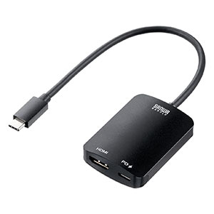 "USB Type C-HDMI変換アダプタ 4K/60Hz HDR対応 PD100W ケーブル長20cm iPad Pro Air Nintendo Switch 有機ELモデル対応 ブラック USBType-C-HDMI変換"