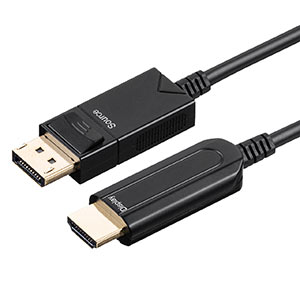 "DisplayPort to HDMI 変換 光ファイバーケーブル 10m 4K/60Hz AOC ブラック DisiplayPort-HDMI変換"