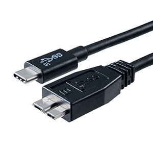 USB タイプCケーブル（USB3.1・Gen2・Type-Cオス/USB3.0 microB）