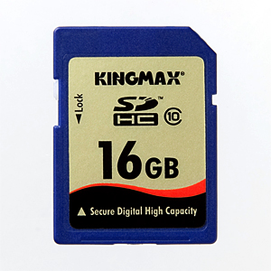 【クリックでお店のこの商品のページへ】SDHCカード(16GB・Class10・KINGMAX社製) 600-HCK16G10