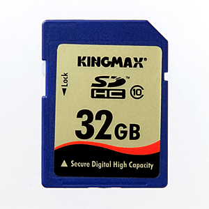 【クリックでお店のこの商品のページへ】SDHCカード(32GB・Class10・KINGMAX社製) 600-HCK32G10