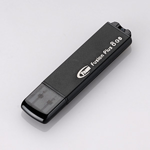 【クリックでお店のこの商品のページへ】USBフラッシュメモリ(ロングアルミボディタイプ・ブラック・8GB) 600-UA8GL